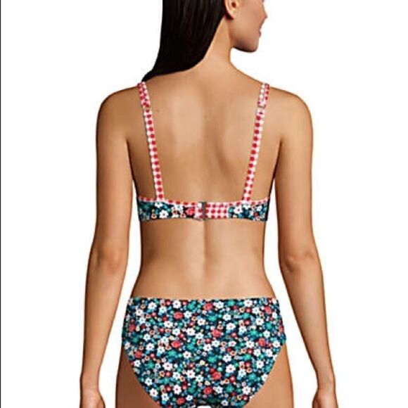 Land’s End reversible underwire bikini adjustable gingham floral Various - Picture 7 of 7
